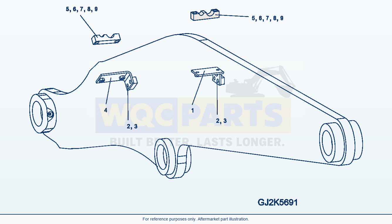 Komatsu WA250PZ-5 Hydraulic Piping (Qc Line, Bracket Hoses) parts diagram