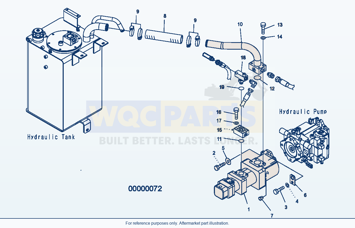 Komatsu WA250PZ-5 Hydraulic Pump parts diagram