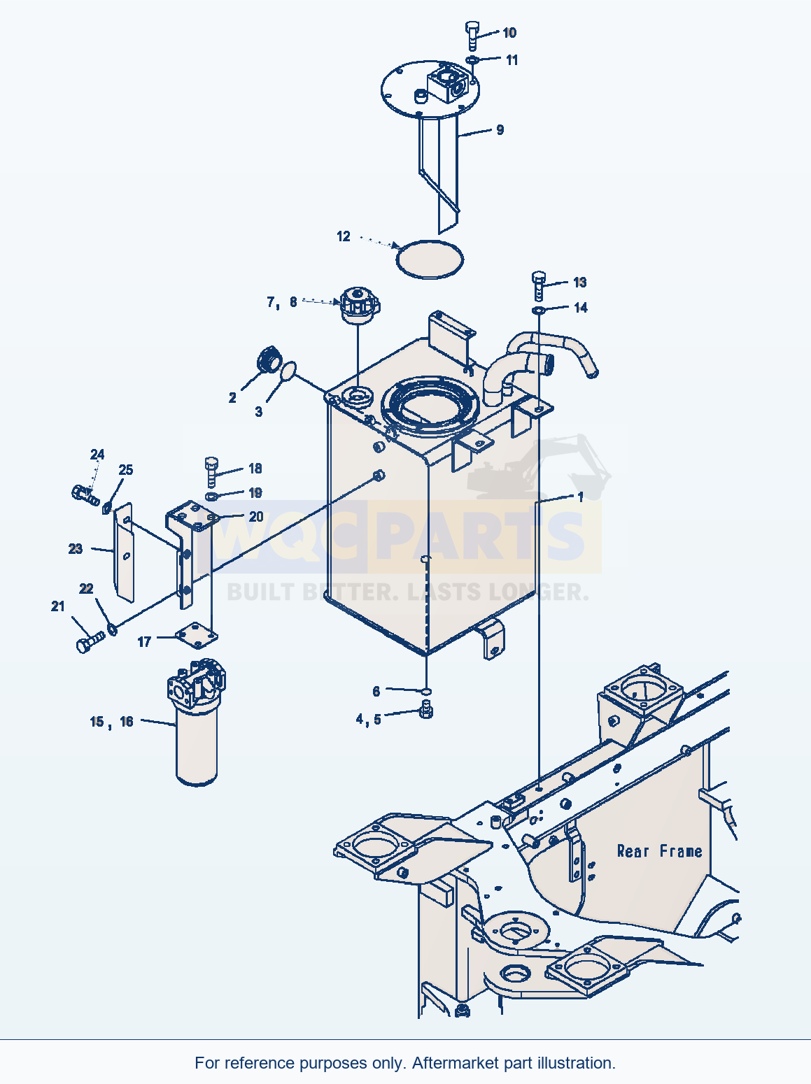 Komatsu WA250PZ-5 Hydraulic Tank parts diagram