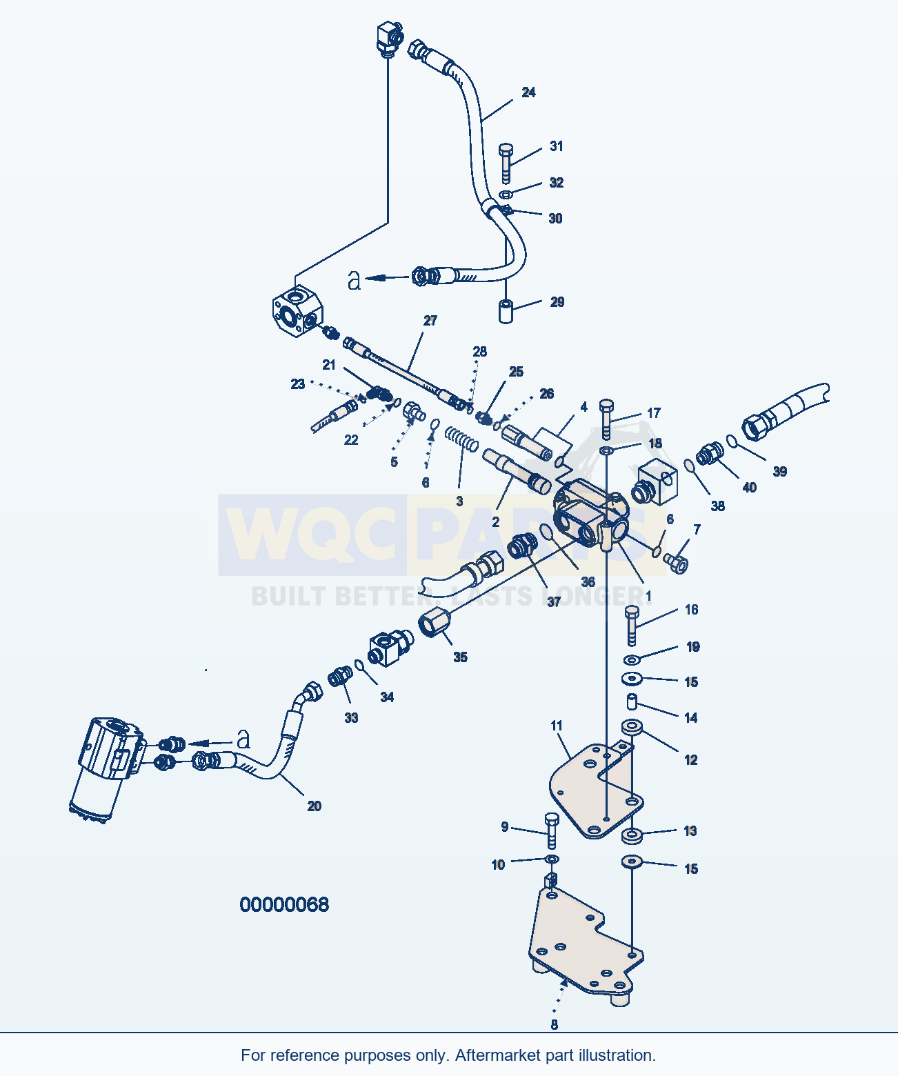 Komatsu WA250PZ-5 Steering Valve parts diagram