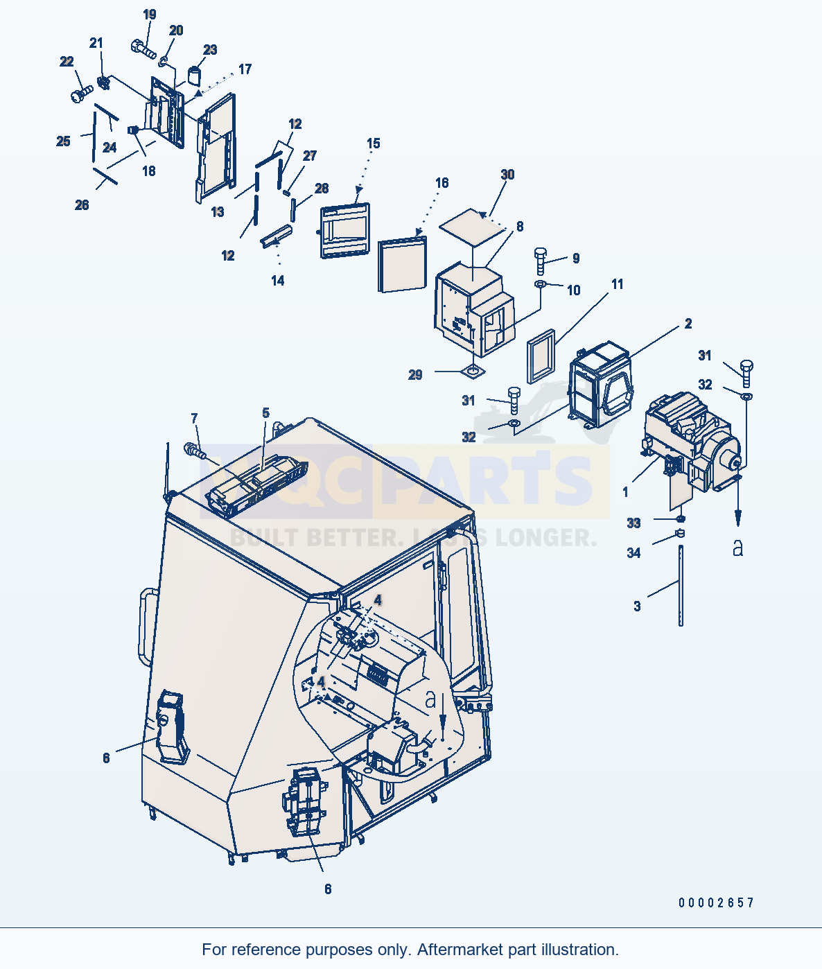 Komatsu WA250PZ-5 Floor (Air Condtioner) parts diagram