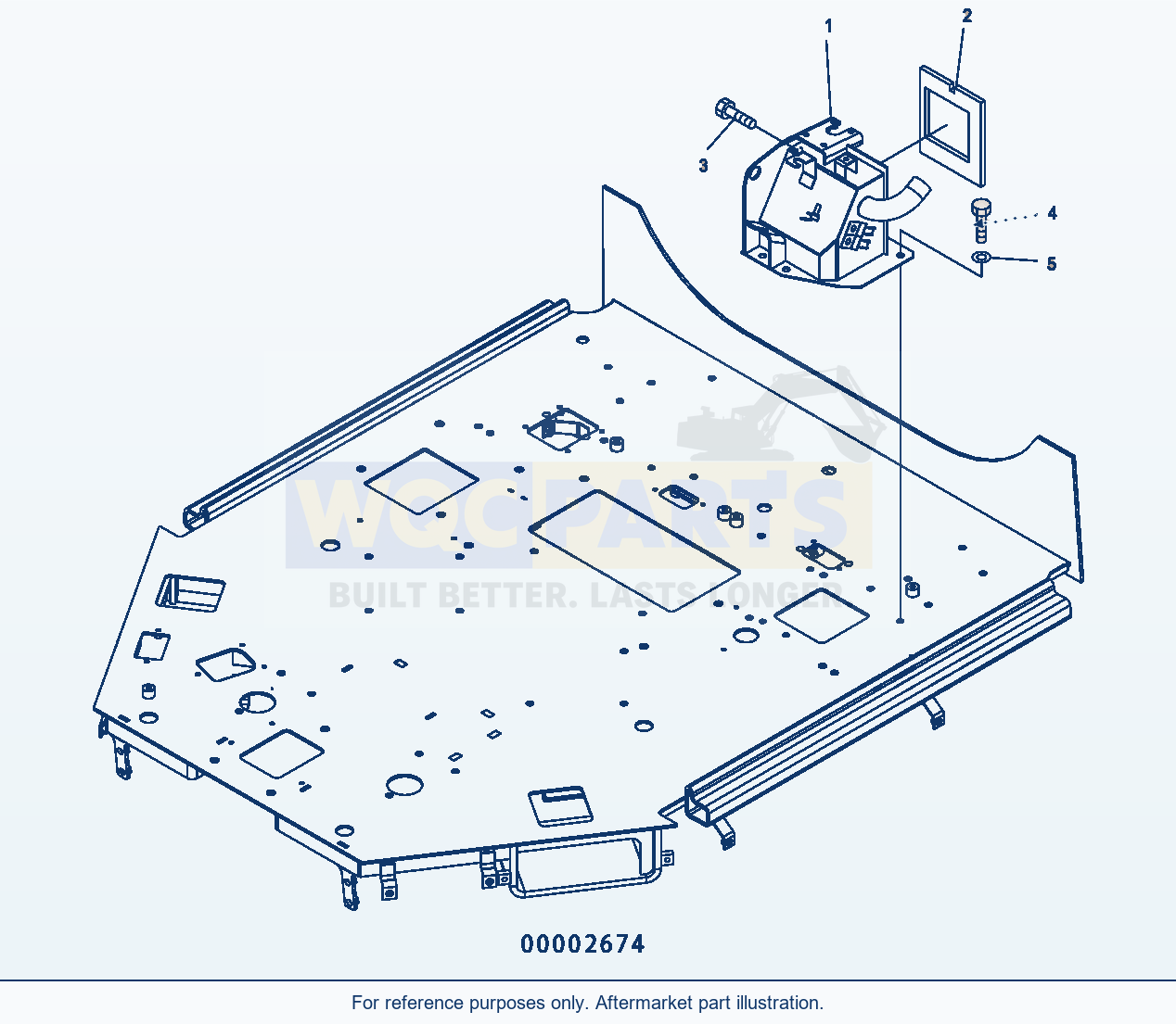 Komatsu WA250PZ-5 Floor (Console Box) (Lhs) parts diagram