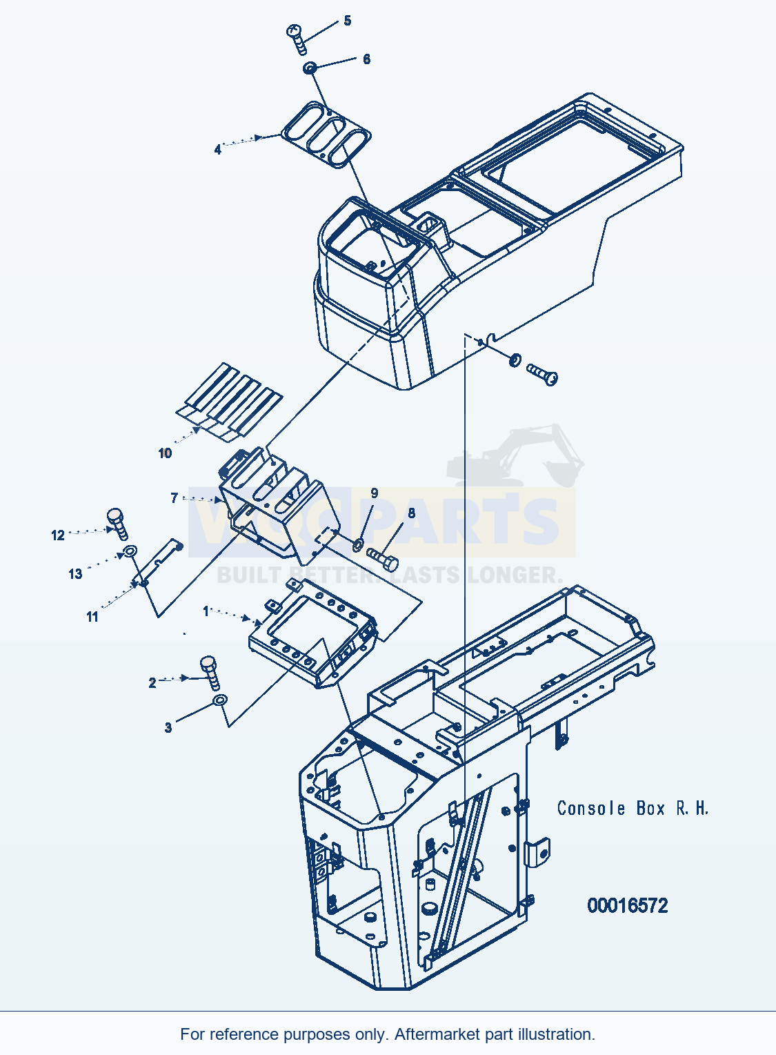Komatsu WA250PZ-5 Floor (Cover Rhs) (For 3-Lever) parts diagram