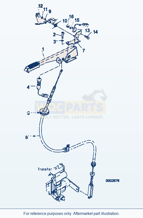 Komatsu WA250PZ-5 Floor (Parking Brake) parts diagram