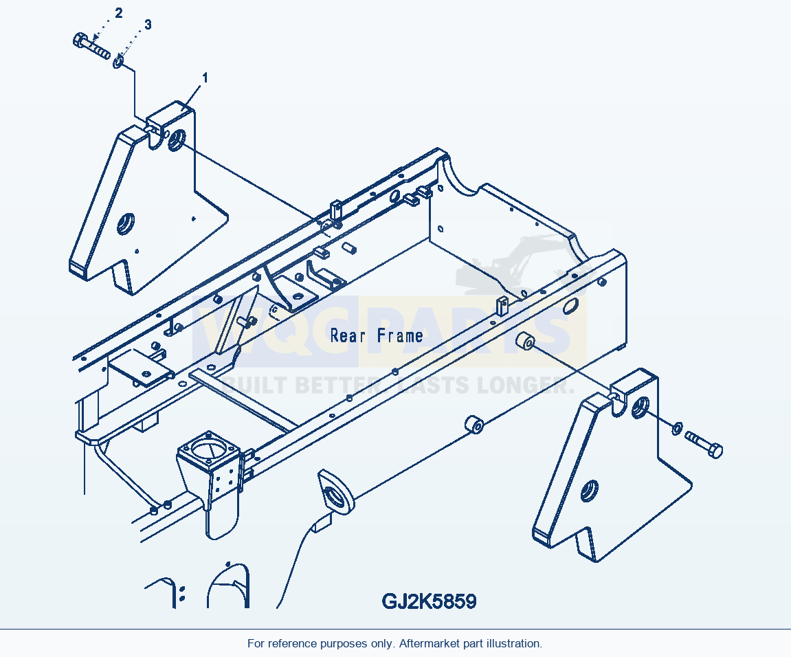 Komatsu WA250PZ-5 Counter Weight (Additional Weight - Pinion) parts diagram