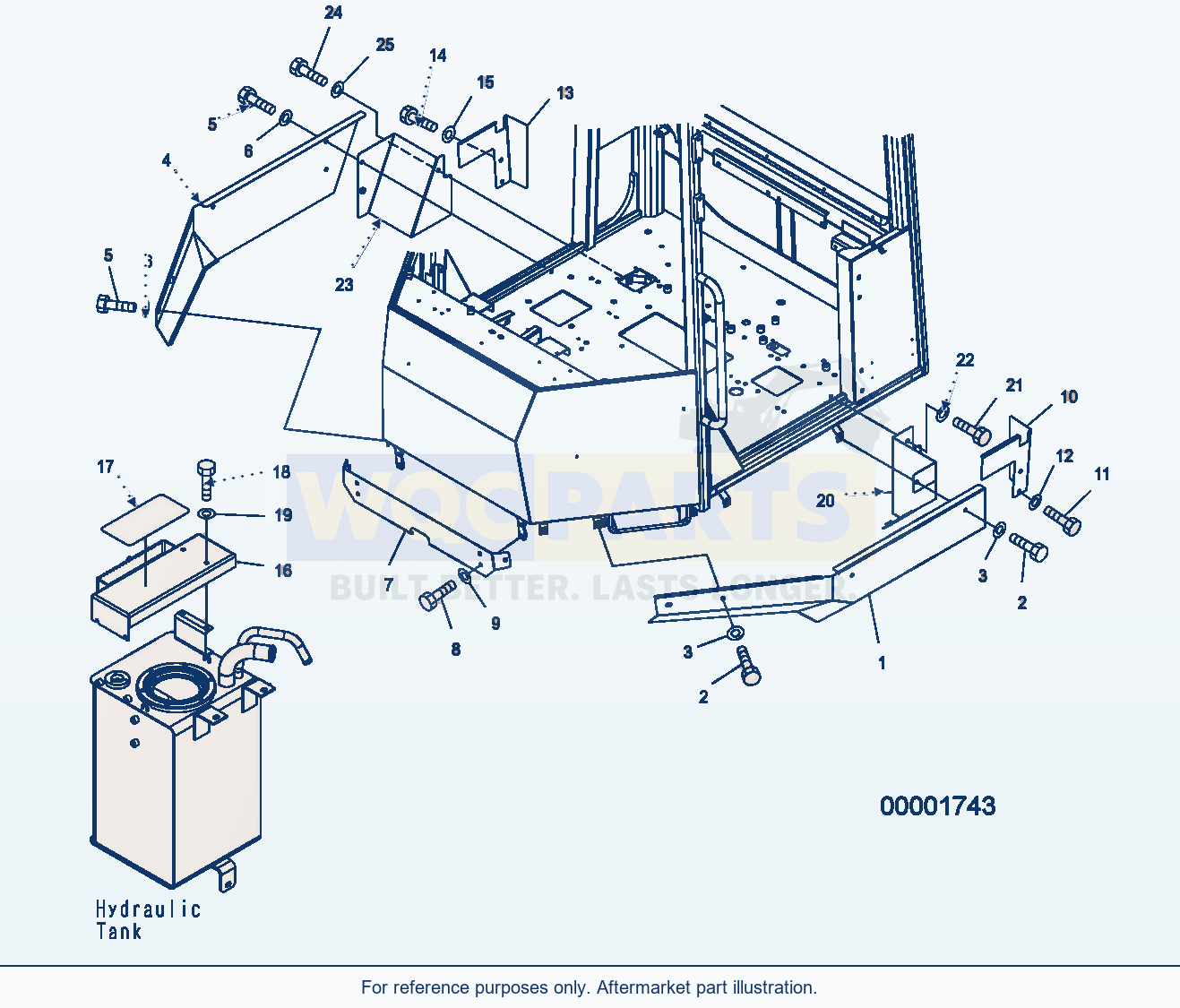 Komatsu WA250PZ-5 Floor Cover parts diagram