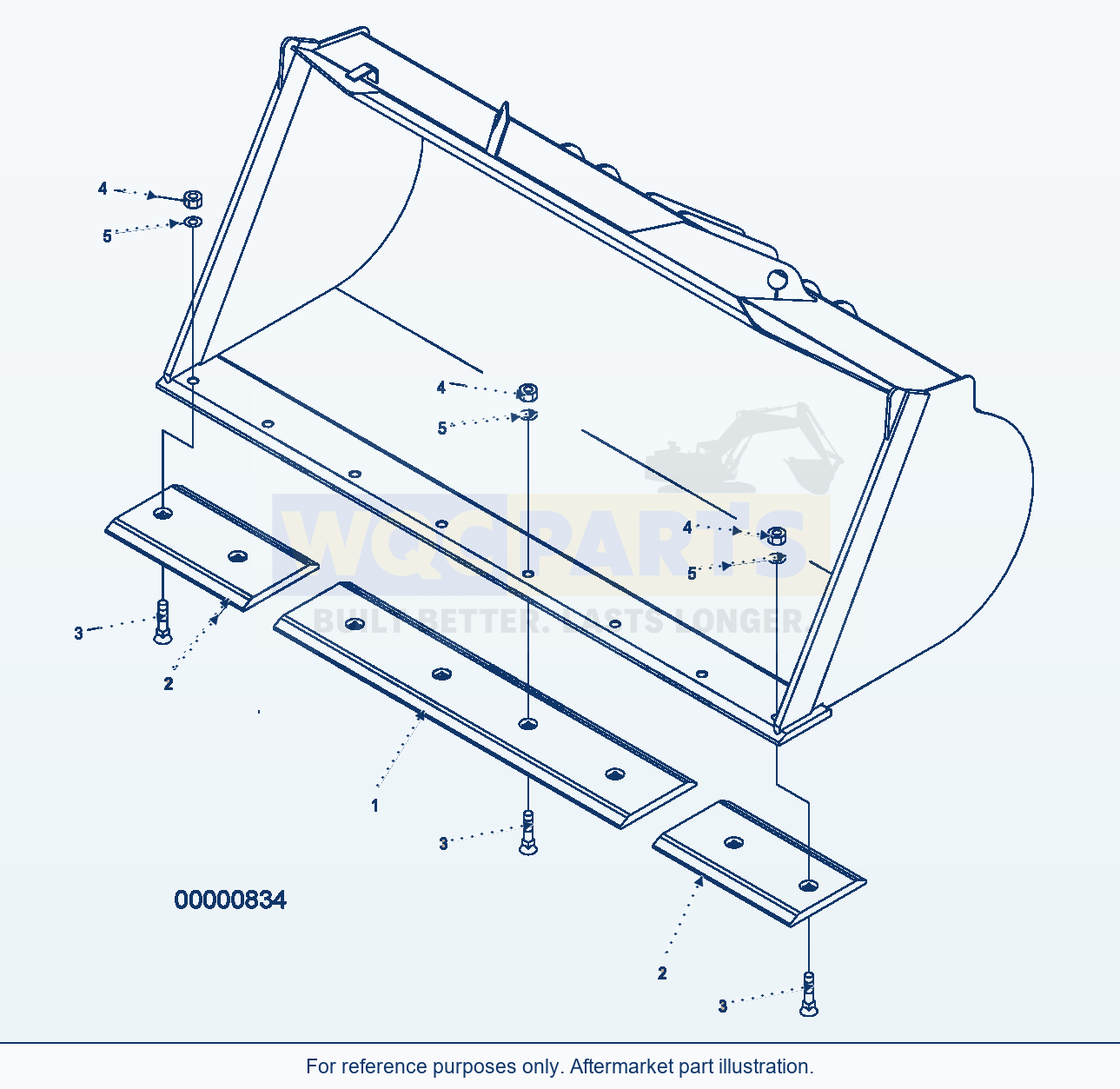 Komatsu WA250PZ-5 Bolt On Cutting Edge parts diagram