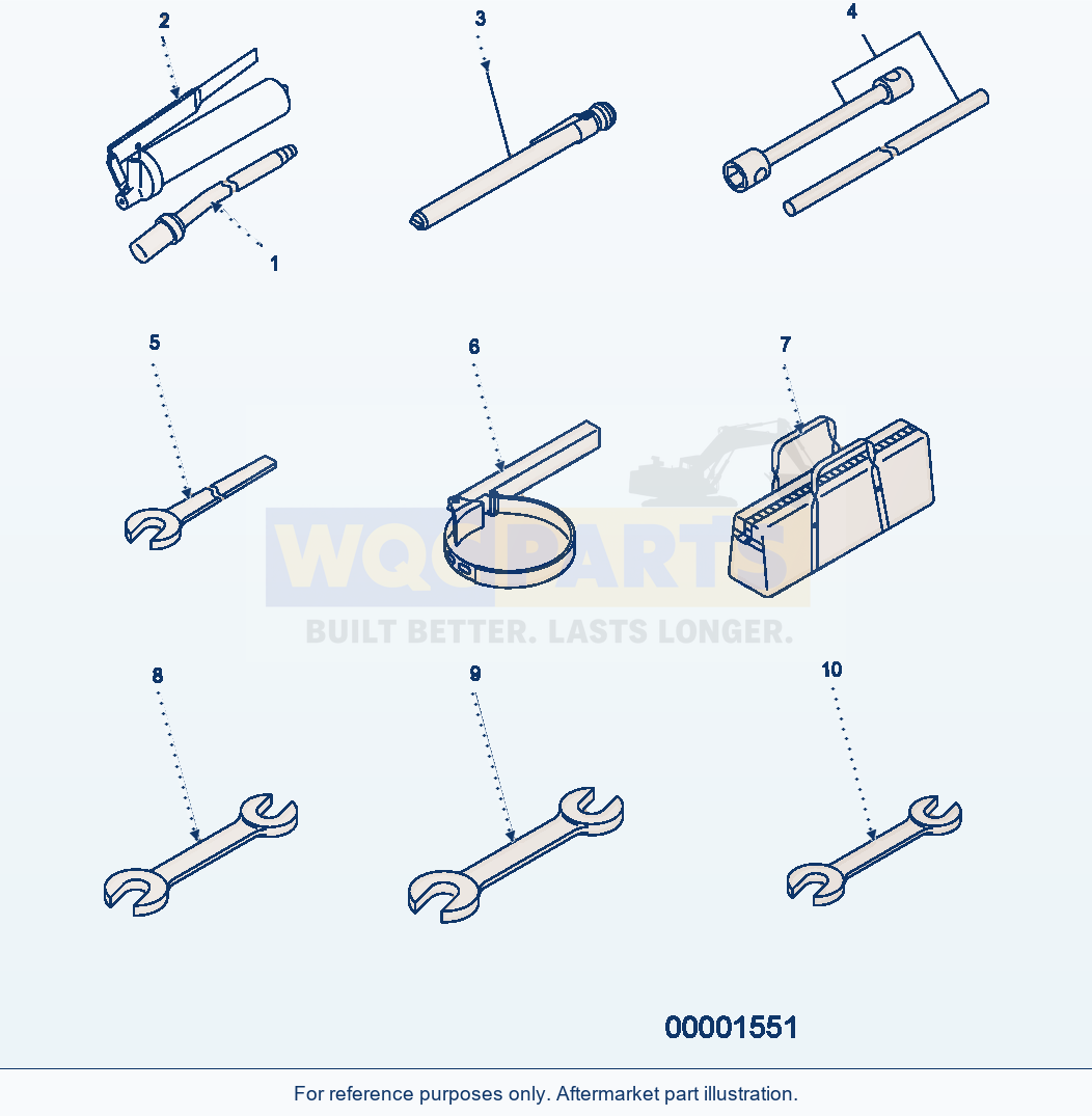 Komatsu WA250PZ-5 Tool Kit Komatsu parts diagram