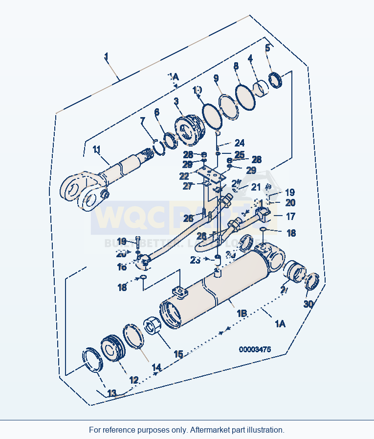 Komatsu WA250PZ-5 Lift Cylinder (Inner Parts) parts diagram