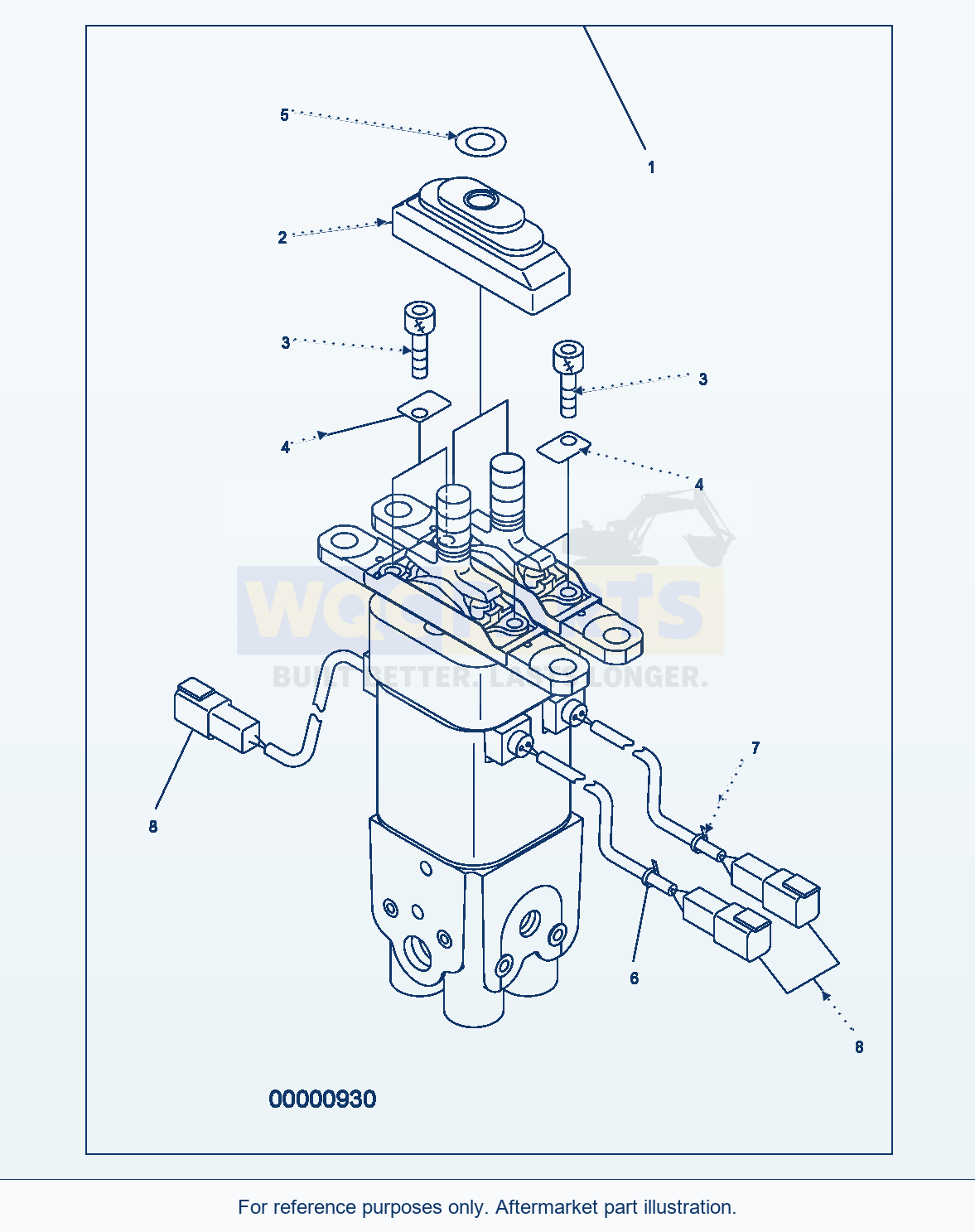Komatsu WA250PZ-5 Ppc Valve (For 2-Lever) parts diagram