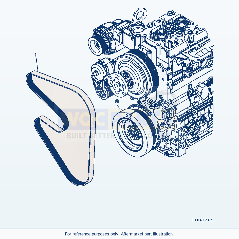Komatsu WA250PZ-6 Cooling Fan Belt (60A)(Esn 26506237-) parts diagram
