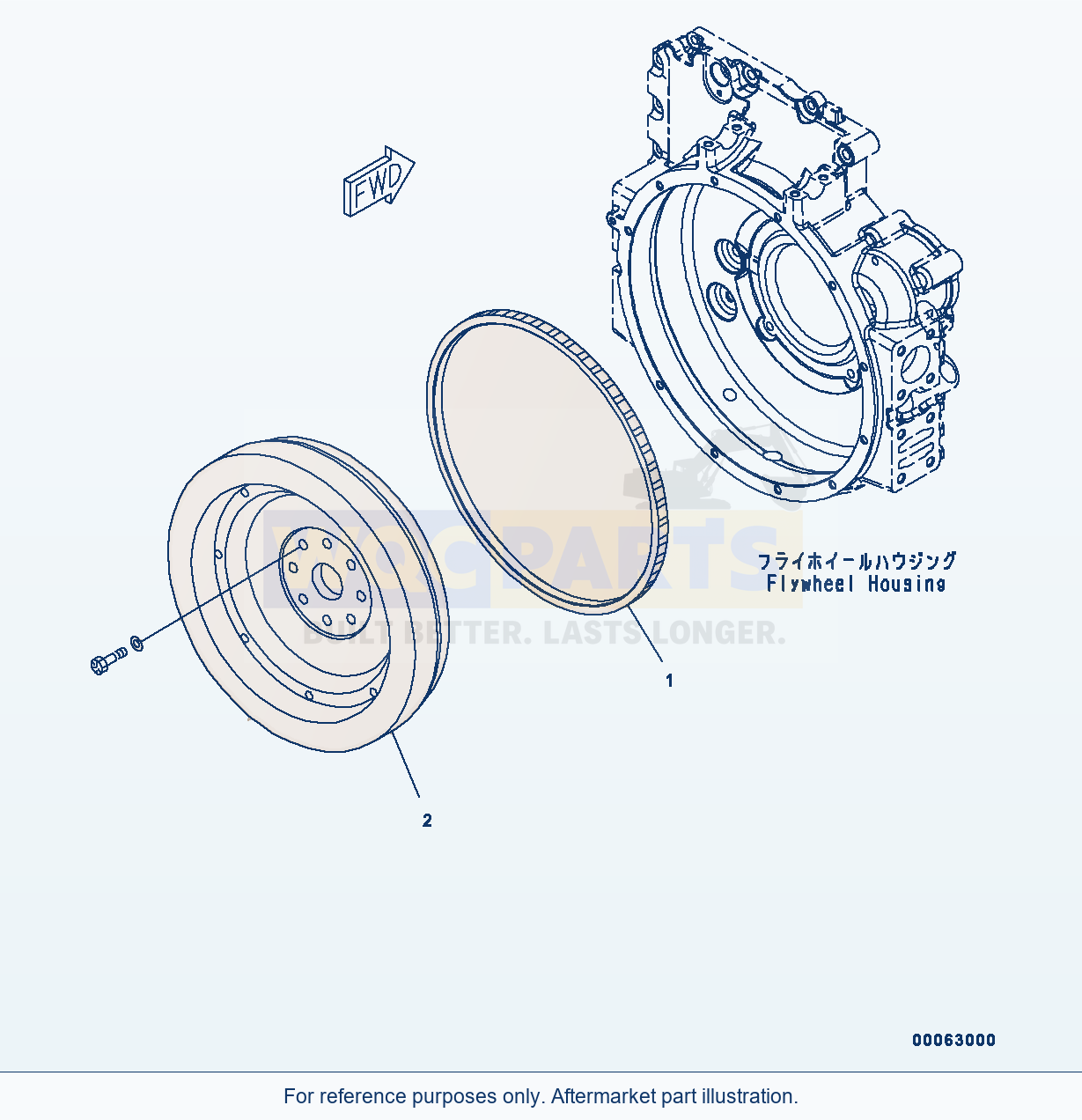 Komatsu WA250PZ-6 Flywheel (Afw00-001001) parts diagram