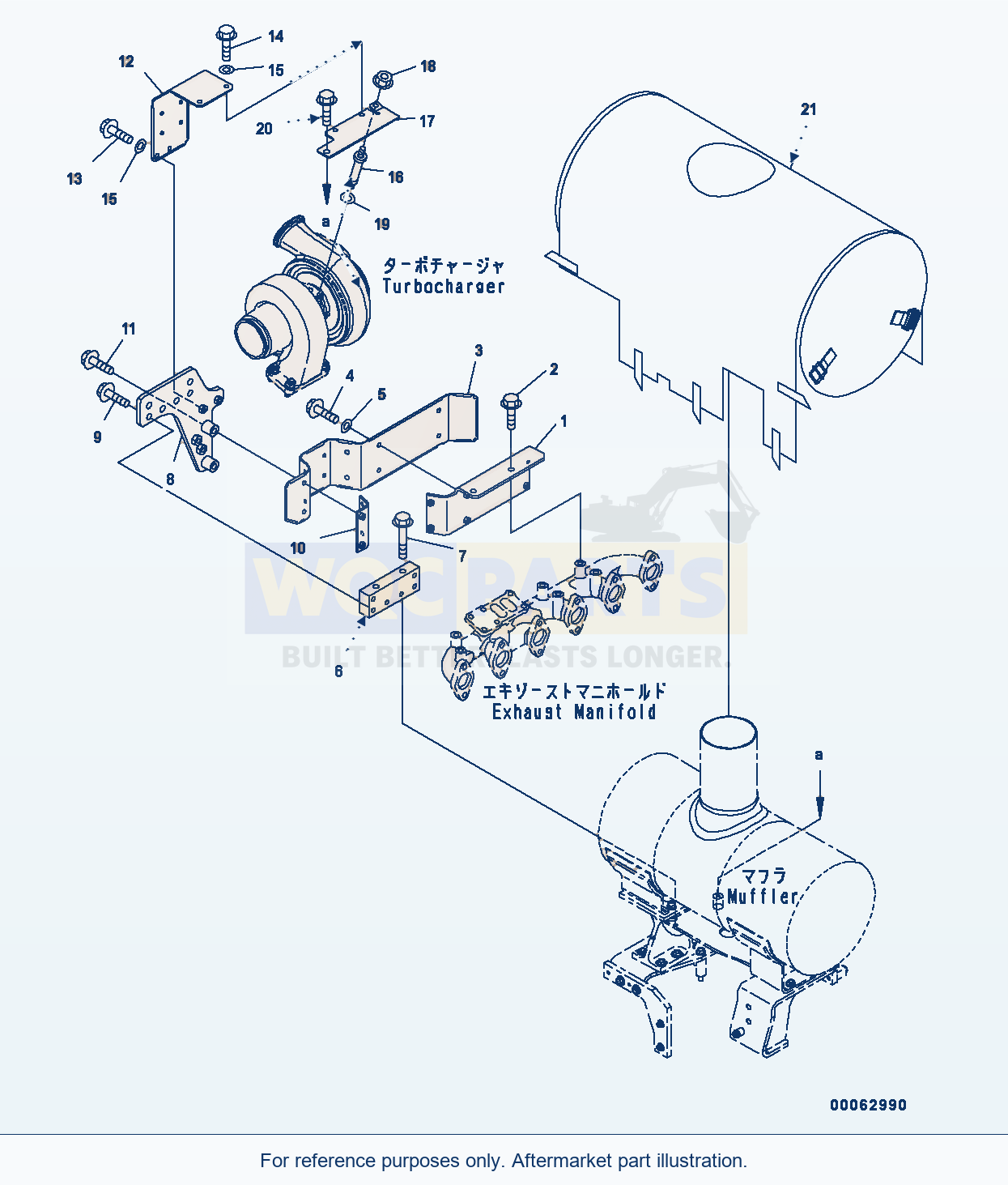 Komatsu WA250PZ-6 Heat Shield parts diagram
