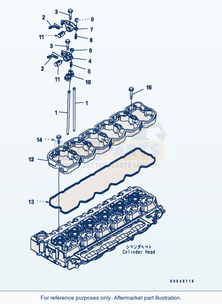 Komatsu WA250PZ-6 Rocker Arm (Arl00-001001) parts diagram