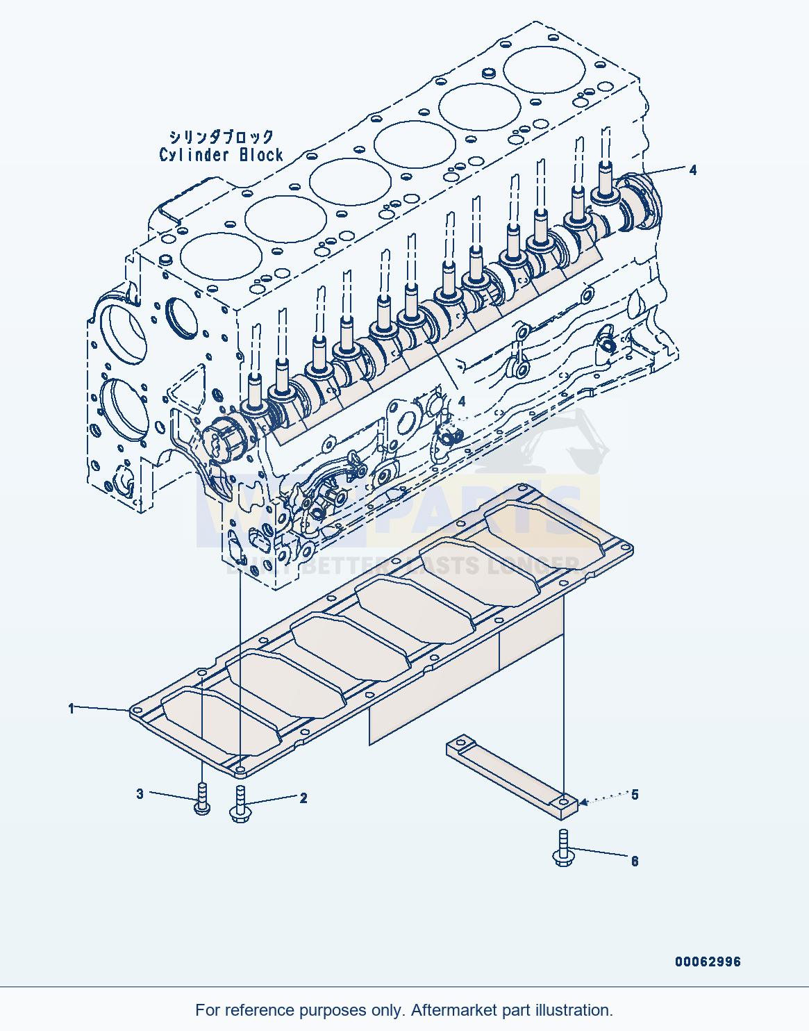 Komatsu WA250PZ-6 Tappet And Block Plate (Abb00-001001) parts diagram