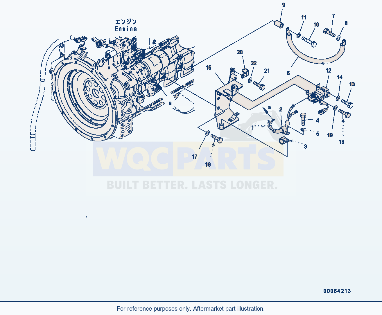Komatsu WA250PZ-6 Engine Harness (Starting Harness) parts diagram