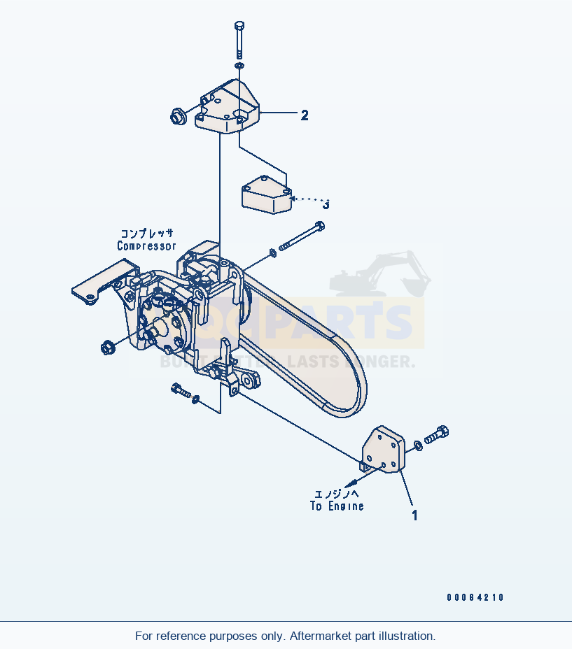 Komatsu WA250PZ-6 Engine Transfer parts diagram