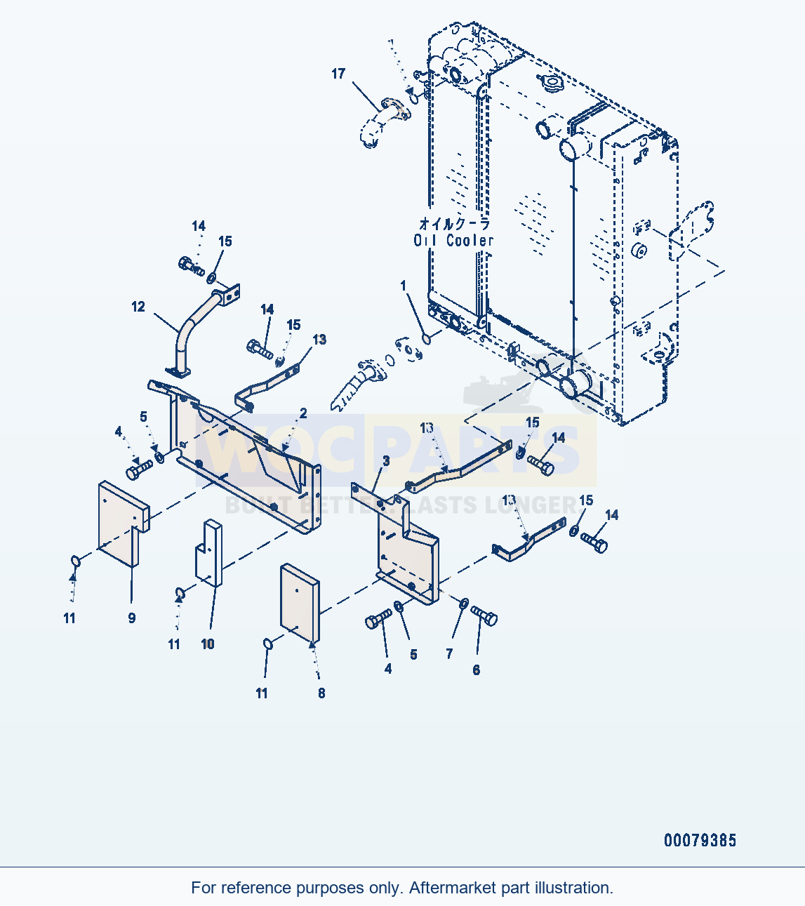 Komatsu WA250PZ-6 Radiator (Baffle) Serial H00051 - UP parts diagram