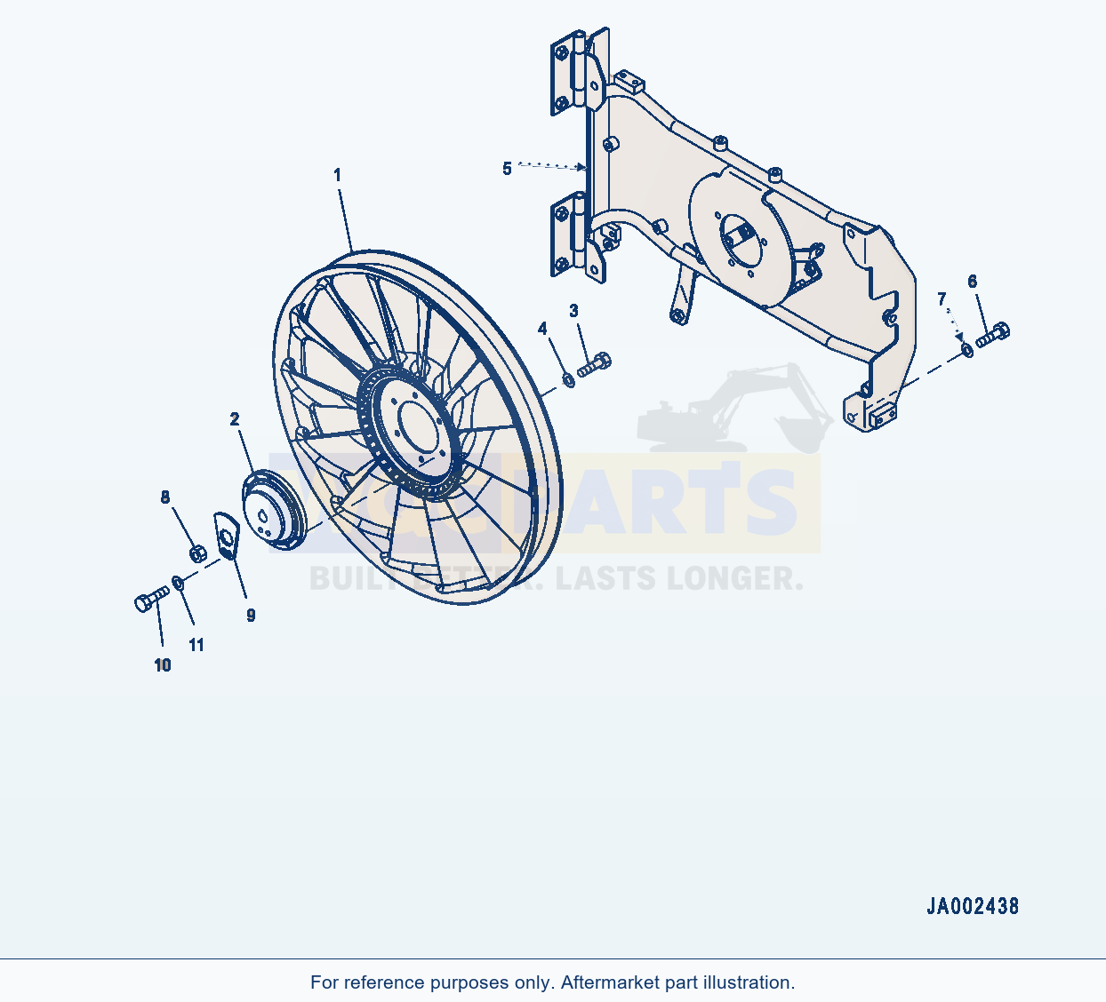 Komatsu WA250PZ-6 Radiator (Fan) Serial 75160 - 75467 parts diagram
