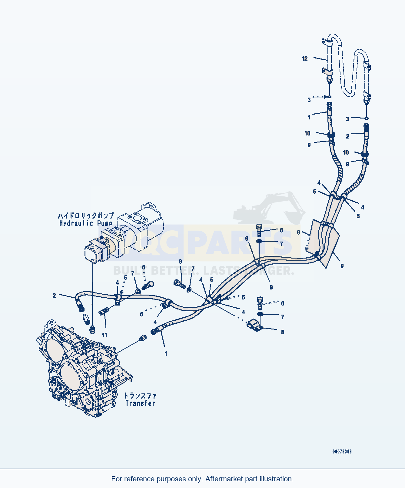 Komatsu WA250PZ-6 Transfer Oil Cooler (#75750-) Serial 75750-UP parts diagram