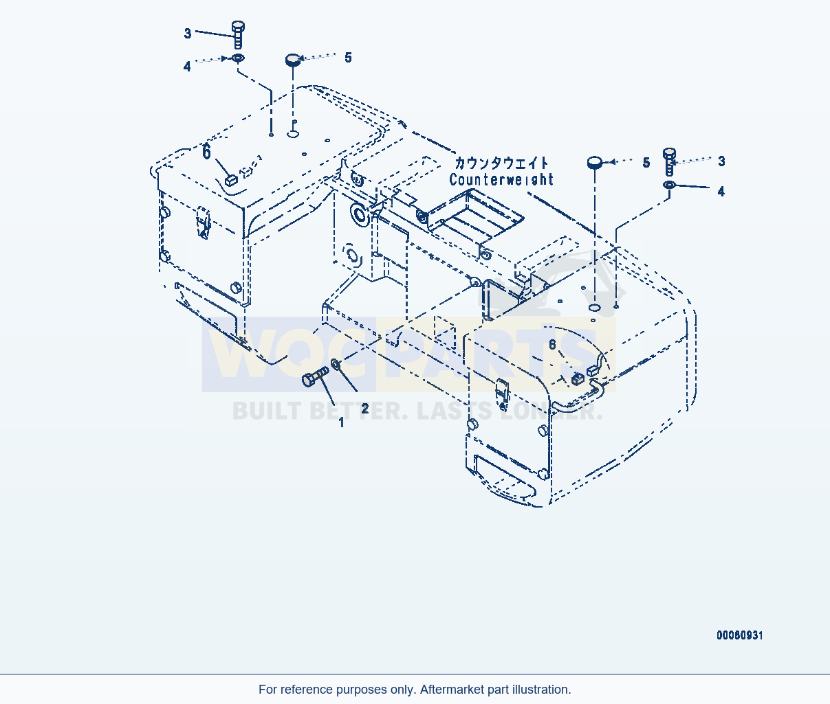 Komatsu WA250PZ-6 Battery Case (Plugs) parts diagram