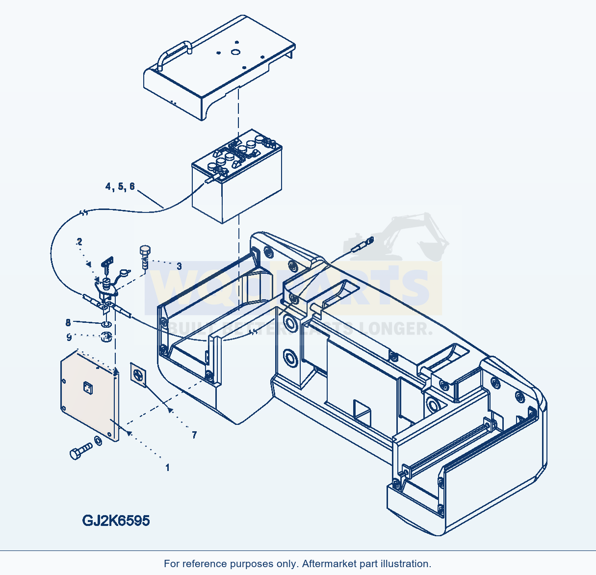 Komatsu WA250PZ-6 Battery Main Switch Serial H00051 - UP parts diagram