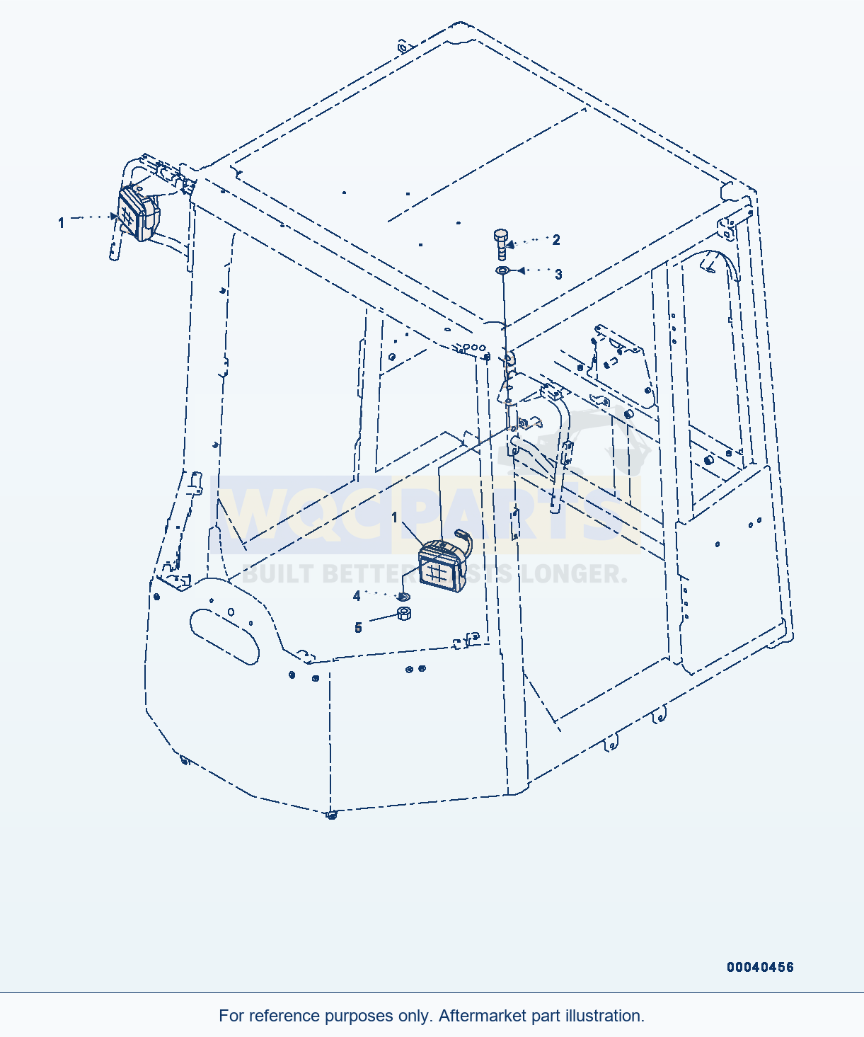 Komatsu WA250PZ-6 Front Working Lamp Serial H00051 - UP parts diagram