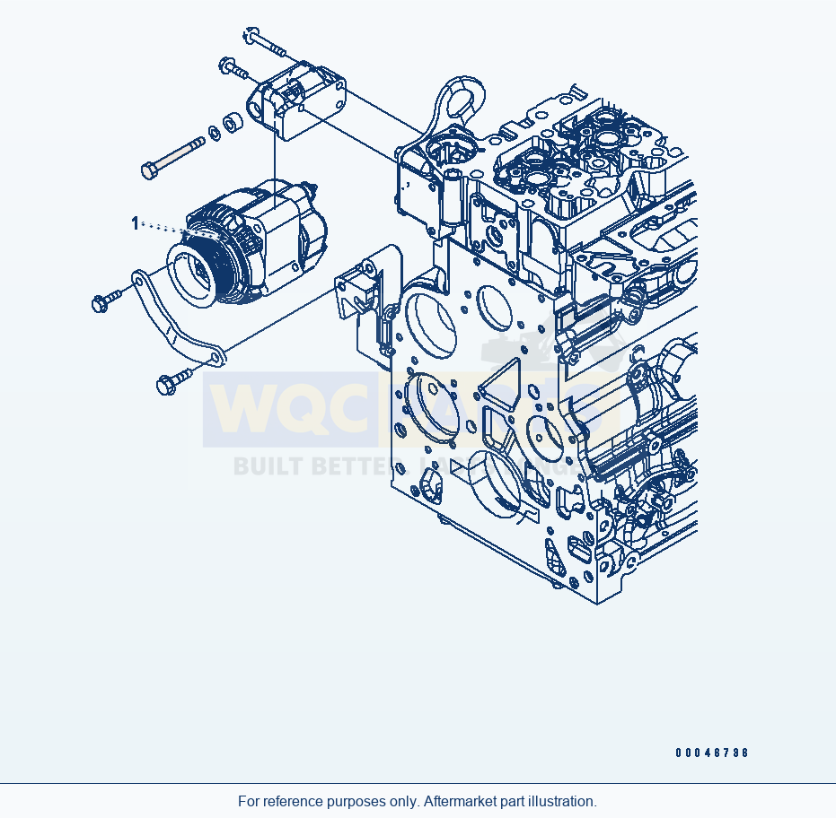 Komatsu WA250PZ-6 Alternator (60A) Serial 75001-75749 parts diagram