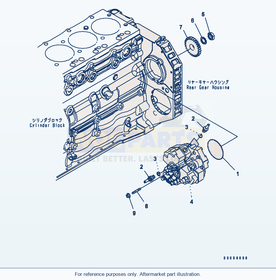 Komatsu WA250PZ-6 Fuel Injection Pump Serial 75001-75749 parts diagram