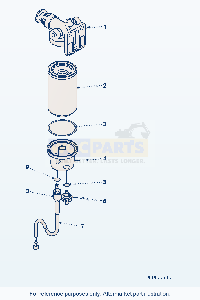 Komatsu WA250PZ-6 Fuel Pre-Filter Serial 75001-75749 parts diagram