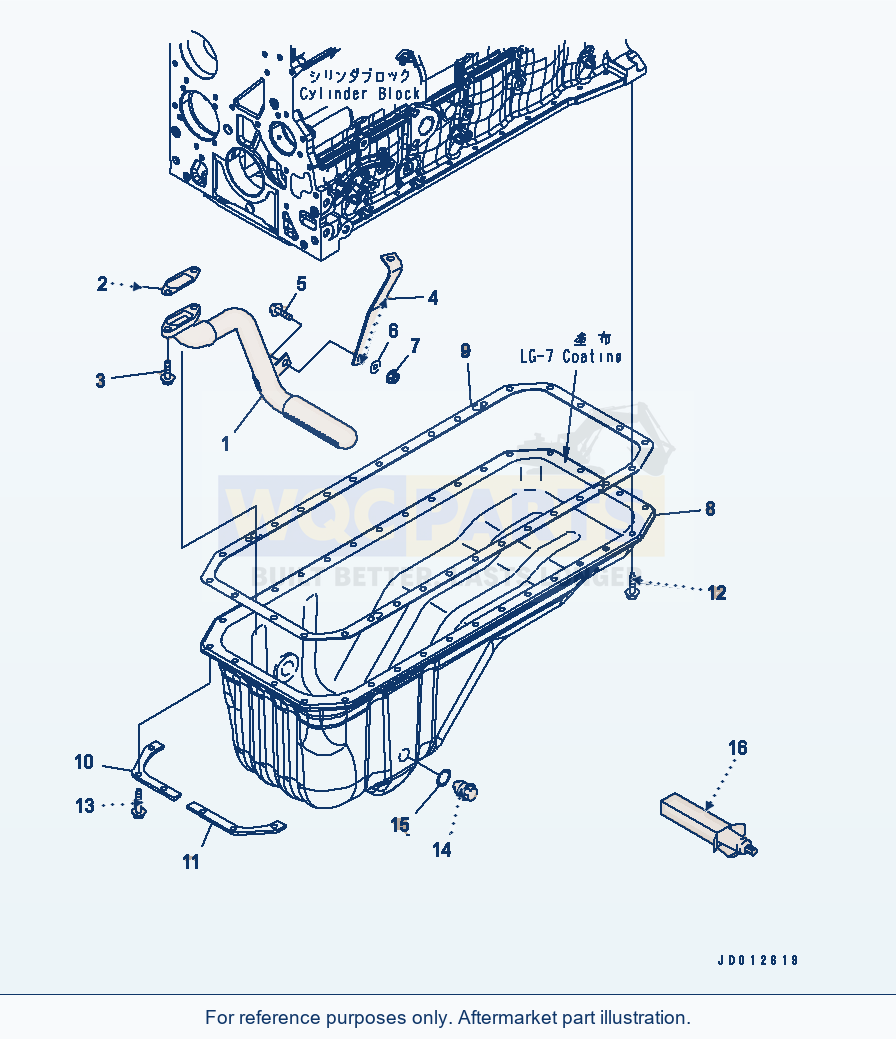Komatsu WA250PZ-6 Oil Pan Serial 75001-75749 (FOR EU) parts diagram