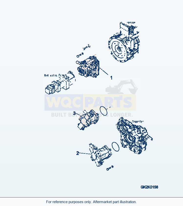Komatsu WA250PZ-6 Hydrostatic Transmission (Hst) (40 Km/H) parts diagram