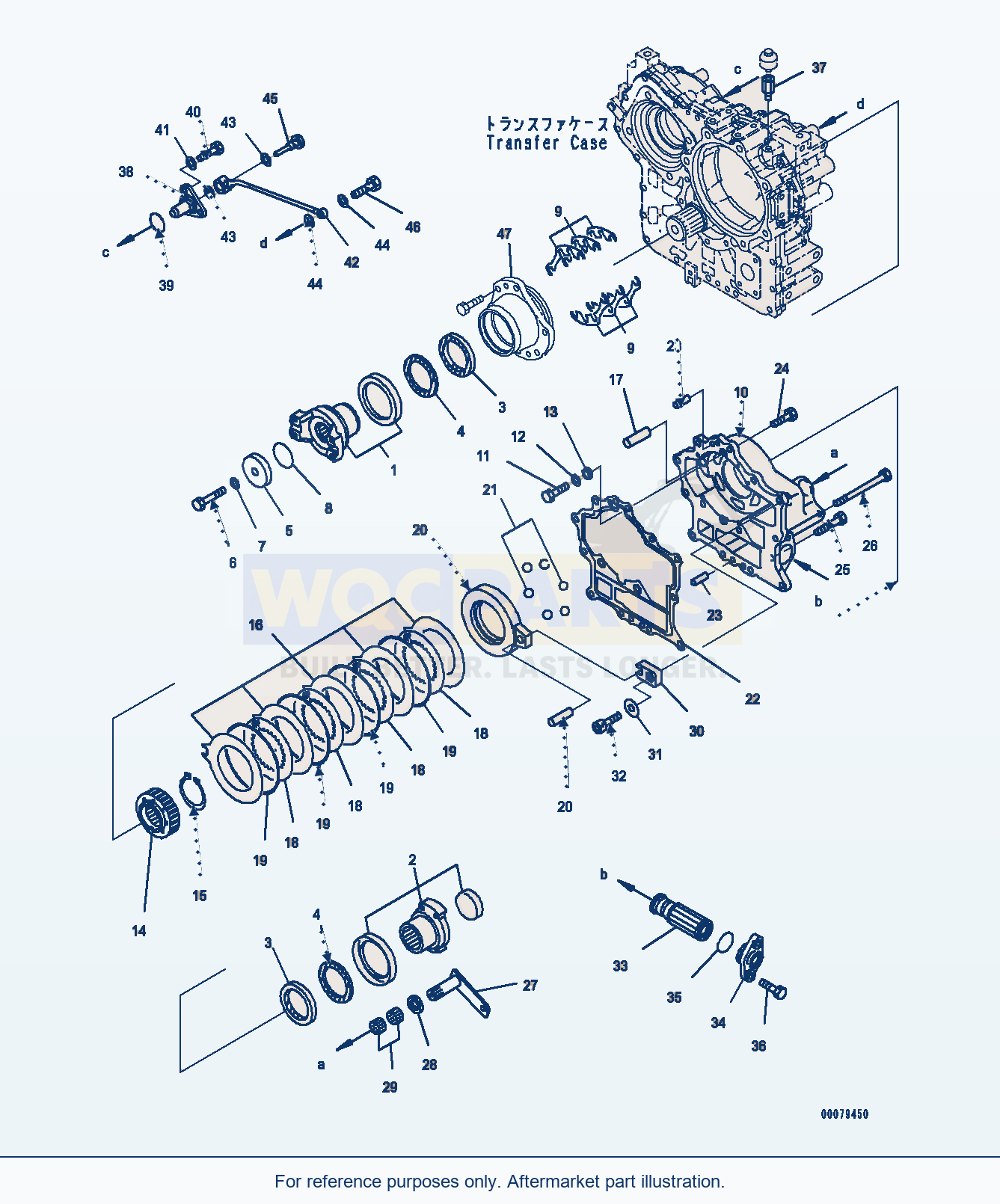 Komatsu WA250PZ-6 Transfer (Input And Output Shaft) parts diagram