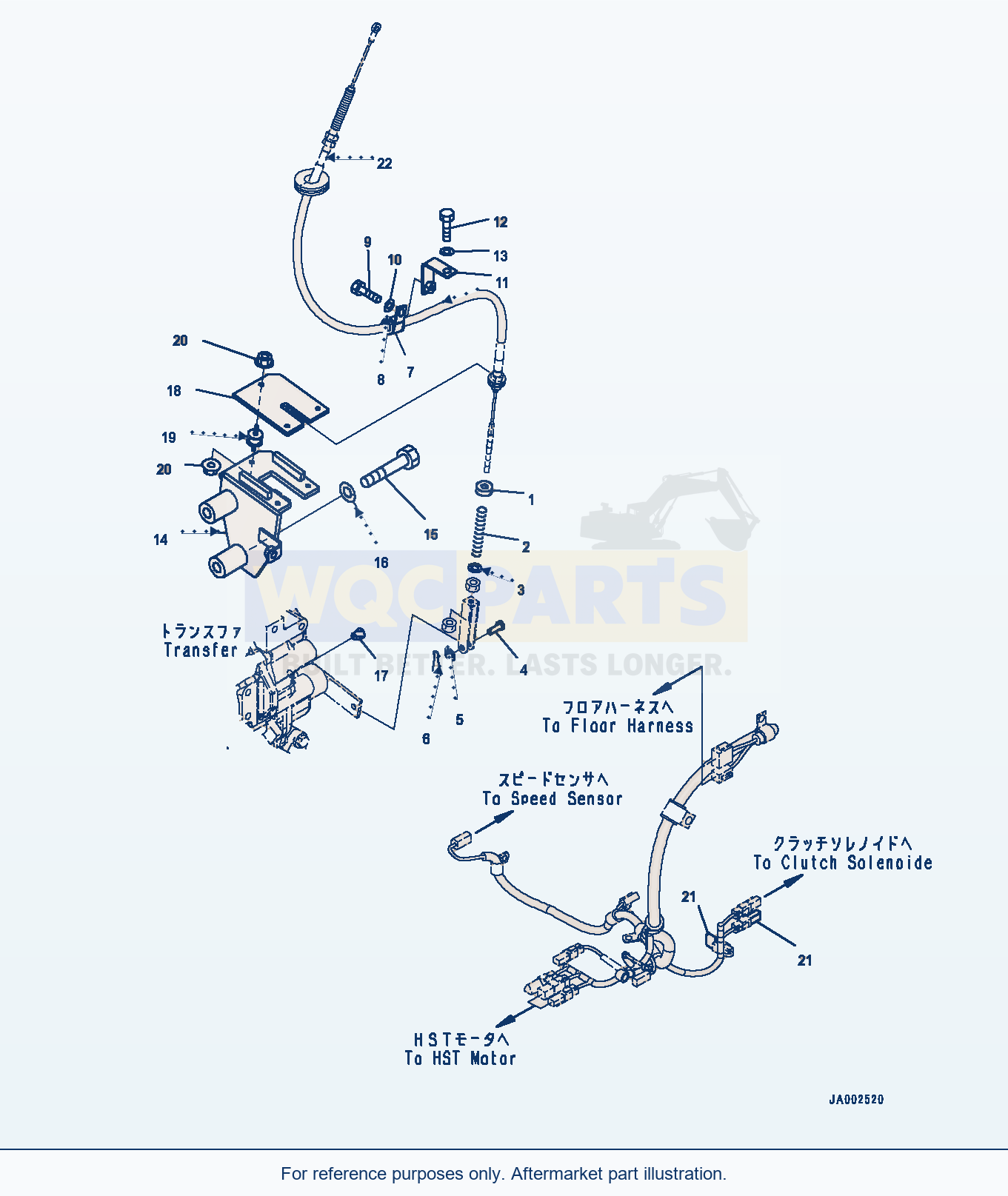 Komatsu WA250PZ-6 Parking Brake Control Serial 75160 - 75467 parts diagram