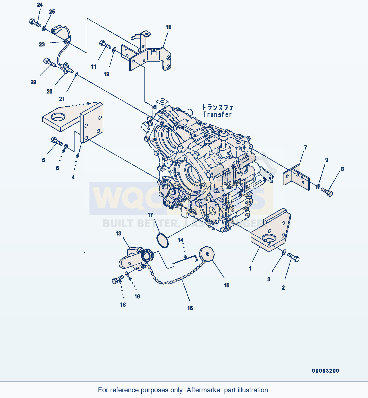 Komatsu WA250PZ-6 Transfer (Related Parts) Serial 75160 - 75467 parts diagram