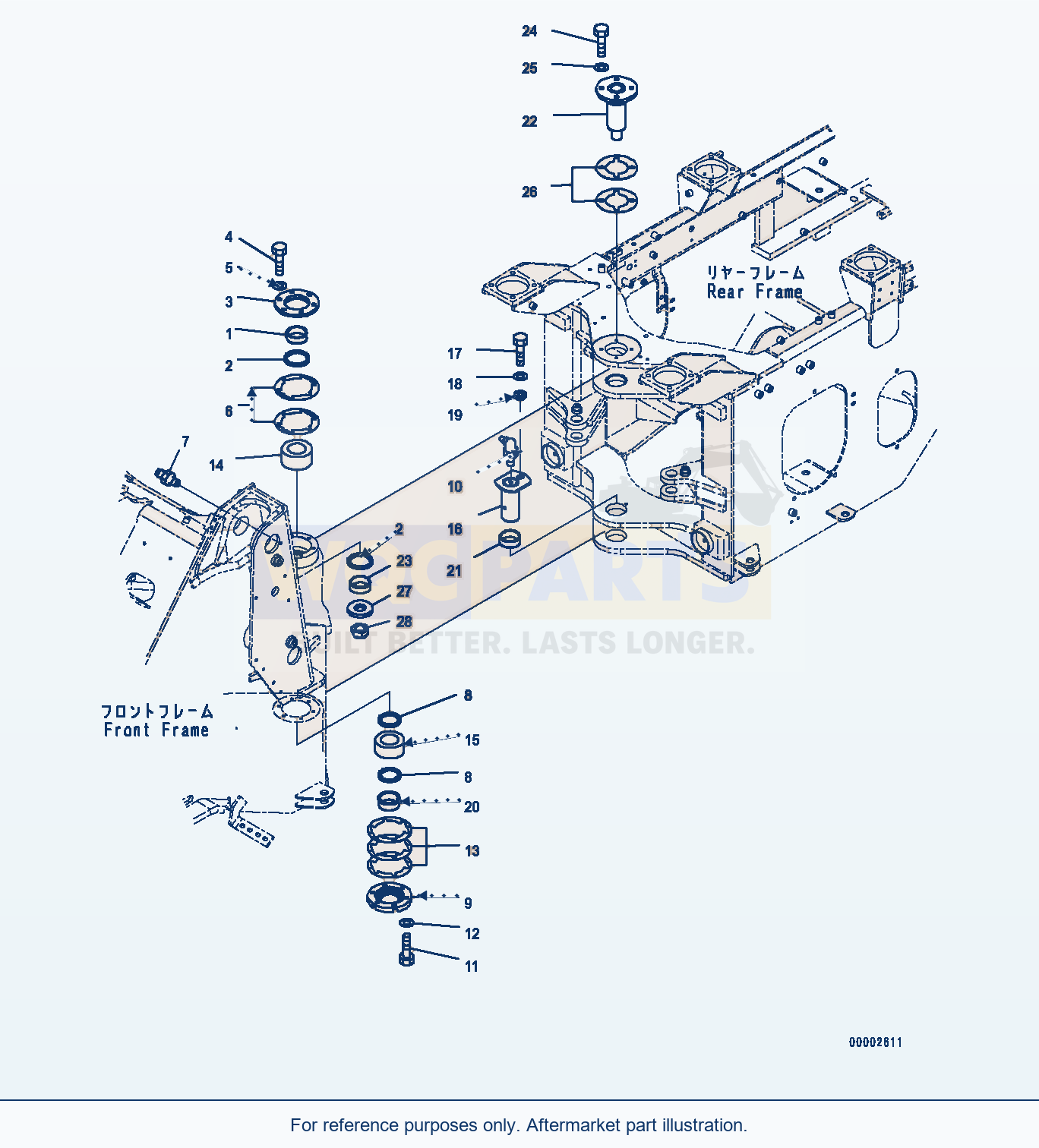 Komatsu WA250PZ-6 Hinge Pin (#75750-) Serial 75750-UP (FOR EU) parts diagram
