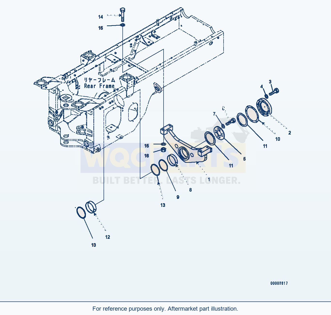 Komatsu WA250PZ-6 Rear Axle Support (#75750-) Serial 75750-UP parts diagram