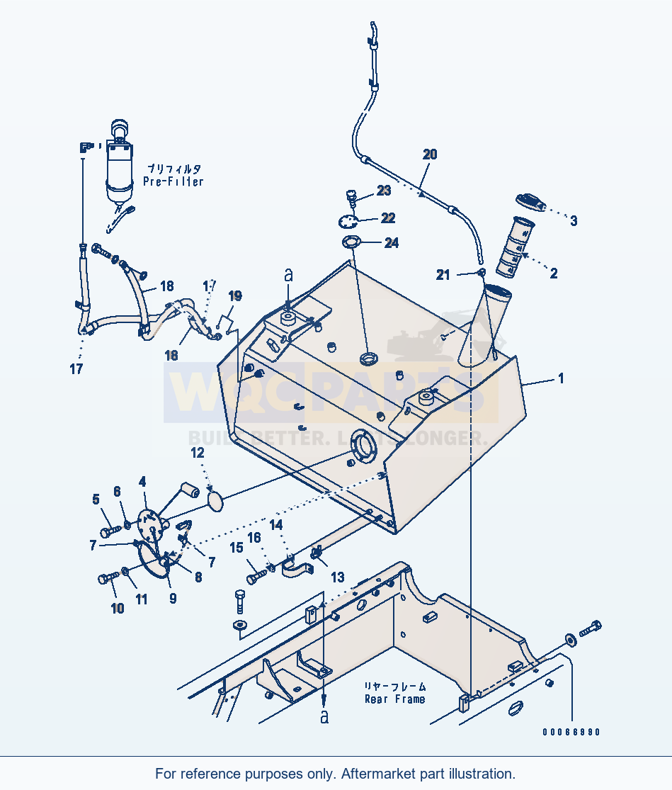 Komatsu WA250PZ-6 Fuel Tank(#75001-) Serial 75001-75749 parts diagram