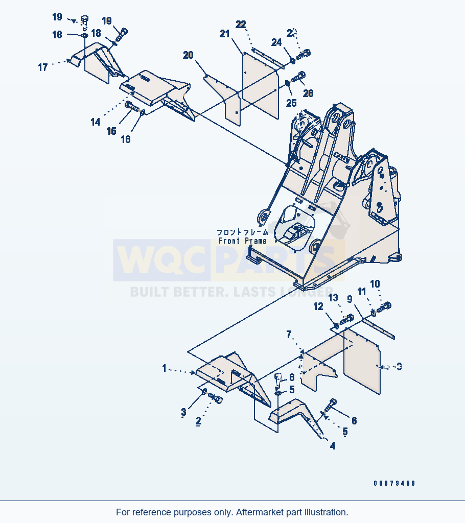 Komatsu WA250PZ-6 Front Fender (For Wide Fender)(#75001-) parts diagram