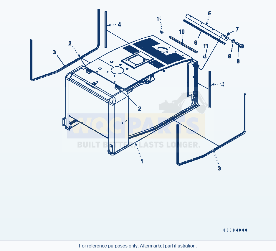 Komatsu WA250PZ-6 Hood(#75001-) Serial 75001-75749 parts diagram