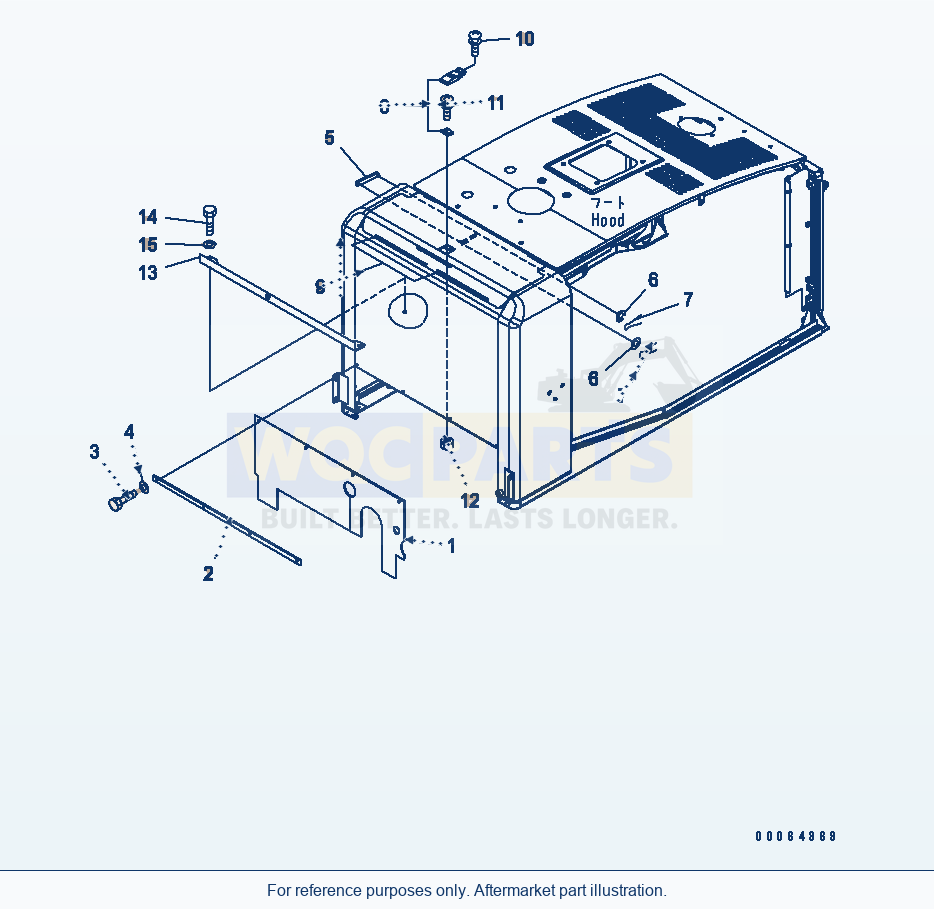 Komatsu WA250PZ-6 Hood (Bulk Head)(#75001-) Serial 75001-75749 parts diagram