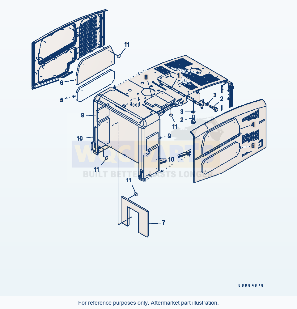 Komatsu WA250PZ-6 Hood (Duct Cover)(#75001-) Serial 75001-75749 parts diagram