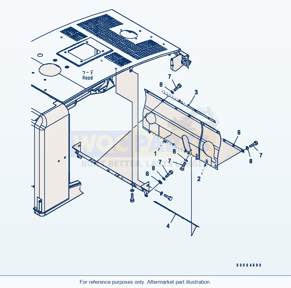 Komatsu WA250PZ-6 Hood (Duct Sheet)(#75001-) Serial 75001-75749 parts diagram