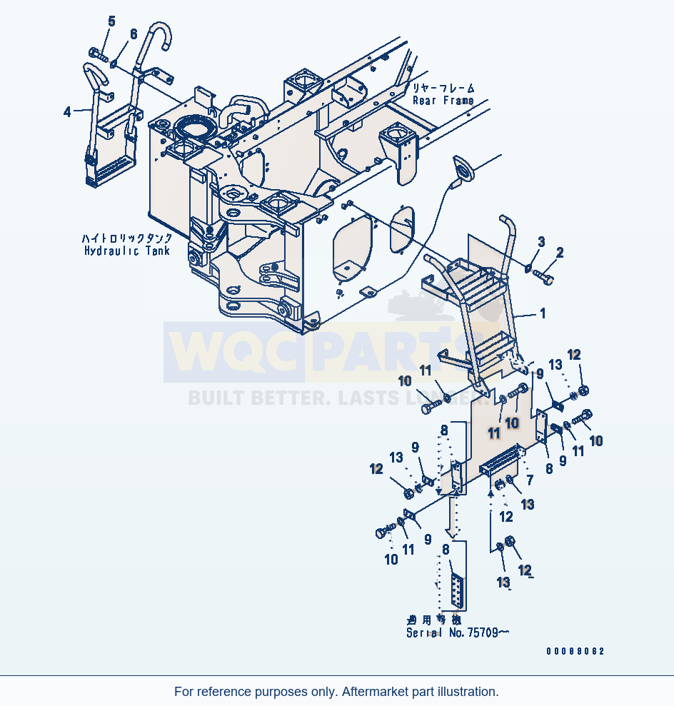Komatsu WA250PZ-6 Ladder(#75001-) Serial 75001-75749 (FOR EU) parts diagram