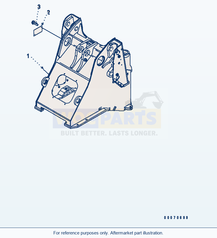 Komatsu WA250PZ-6 Front Frame Serial 75160 - 75467 parts diagram