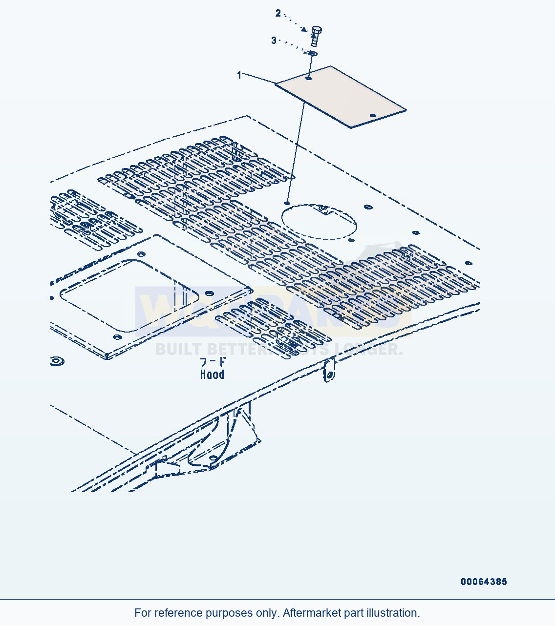 Komatsu WA250PZ-6 Engine Hood (Cover) Serial H00051 - UP parts diagram