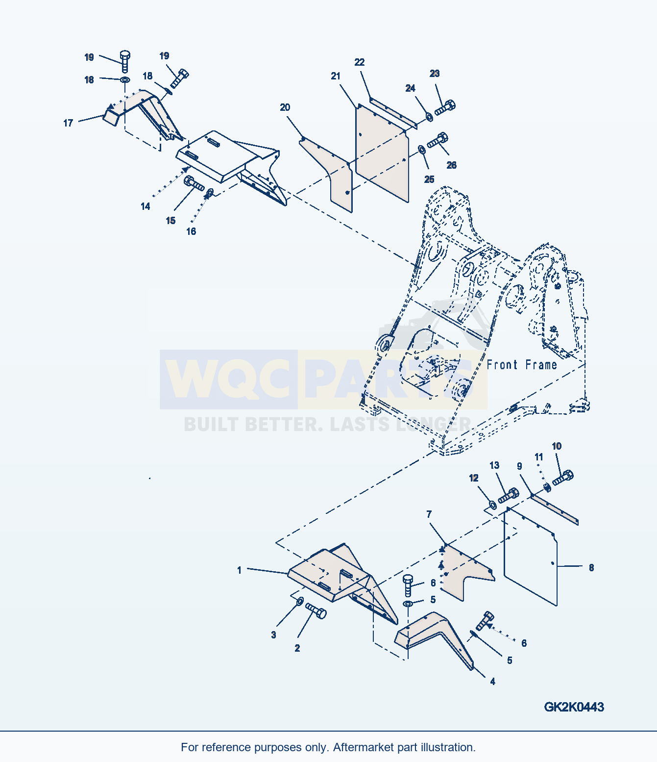 Komatsu WA250PZ-6 Front Fender Serial H00051 - UP parts diagram
