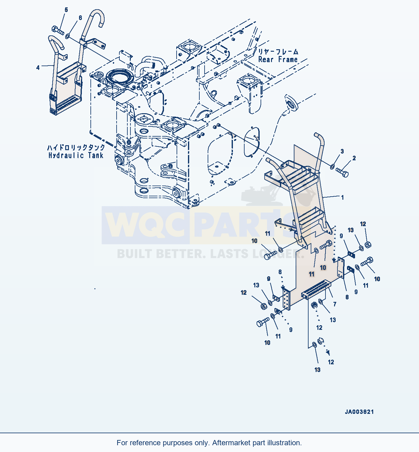 Komatsu WA250PZ-6 Ladder Serial H00051 - UP parts diagram