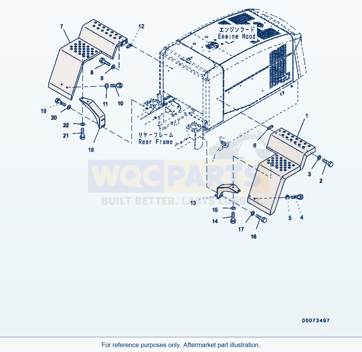 Komatsu WA250PZ-6 Rear Fender (Fender) parts diagram