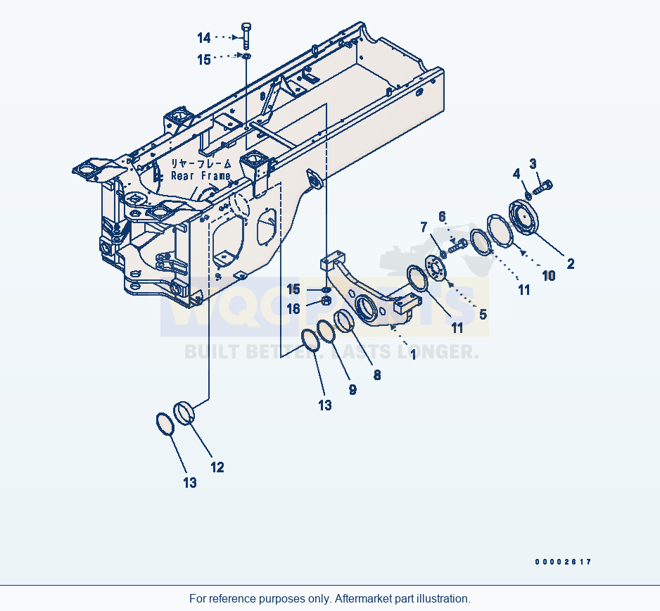 Komatsu WA250PZ-6 Rear Axle Support(#75001-) Serial 75001-75749 parts diagram
